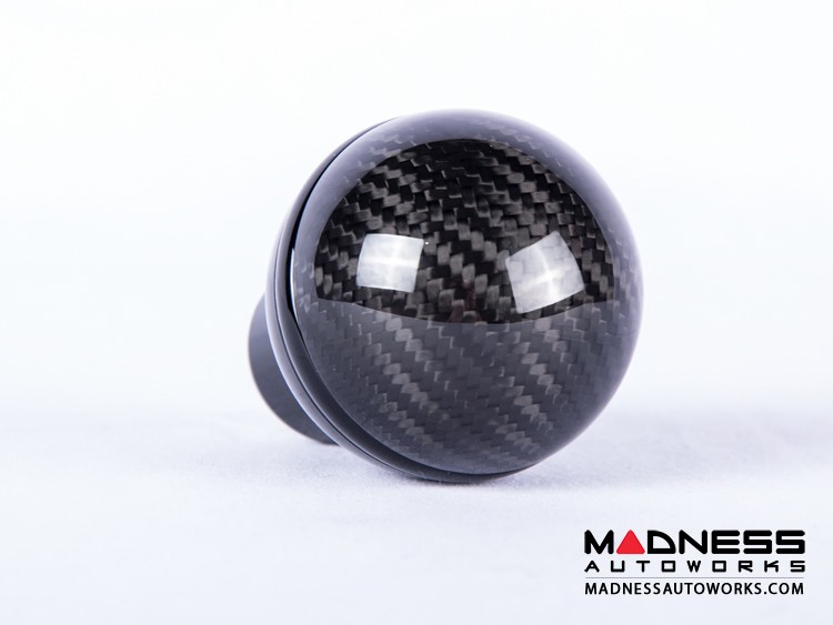 FIAT 500 Gear Shift Knob by BLACK Carbon Fiber Top/ Black Base and